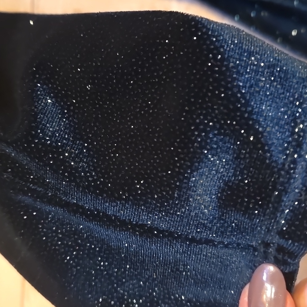 Altar'd State Holiday Dark Green Shimmery Velvet Midi Dress - Picture 3 of 10